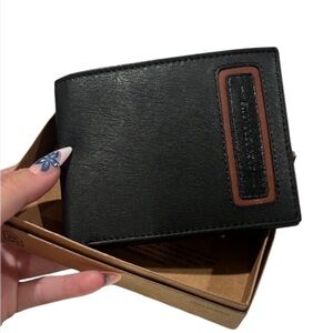 366. Jack Abrahams Genuine Black and Brown Leather Wallet